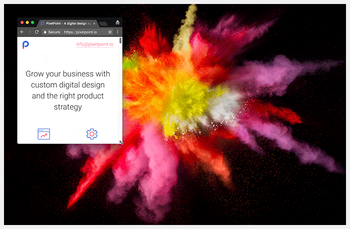 Example of responsive design from maxelpoint.io